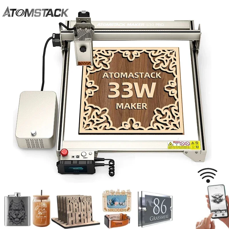 

ATOMSTACK S30 X30 Pro 160W Intelligent Control High Power with Air Assist CNC Machine Wood Acrylic Metal Laser Engraving Machine