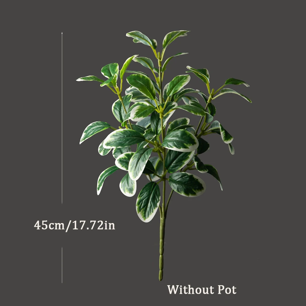 27-45cm Tropische Künstliche Palme, Künstlicher Monstera-Baumzweig, Plastik-Schefflera-Blatt, Künstliche Grüne Blätter für Haus- und Gartendekoration – Detail 13