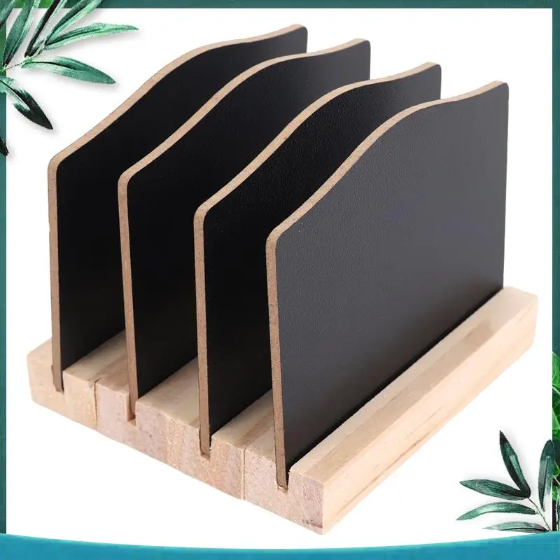 (NEW) 4 PCS Mini Chalkboard Signs For Chalk Sign,Food Labels Message Board Signs For Party Restaurant Wedding