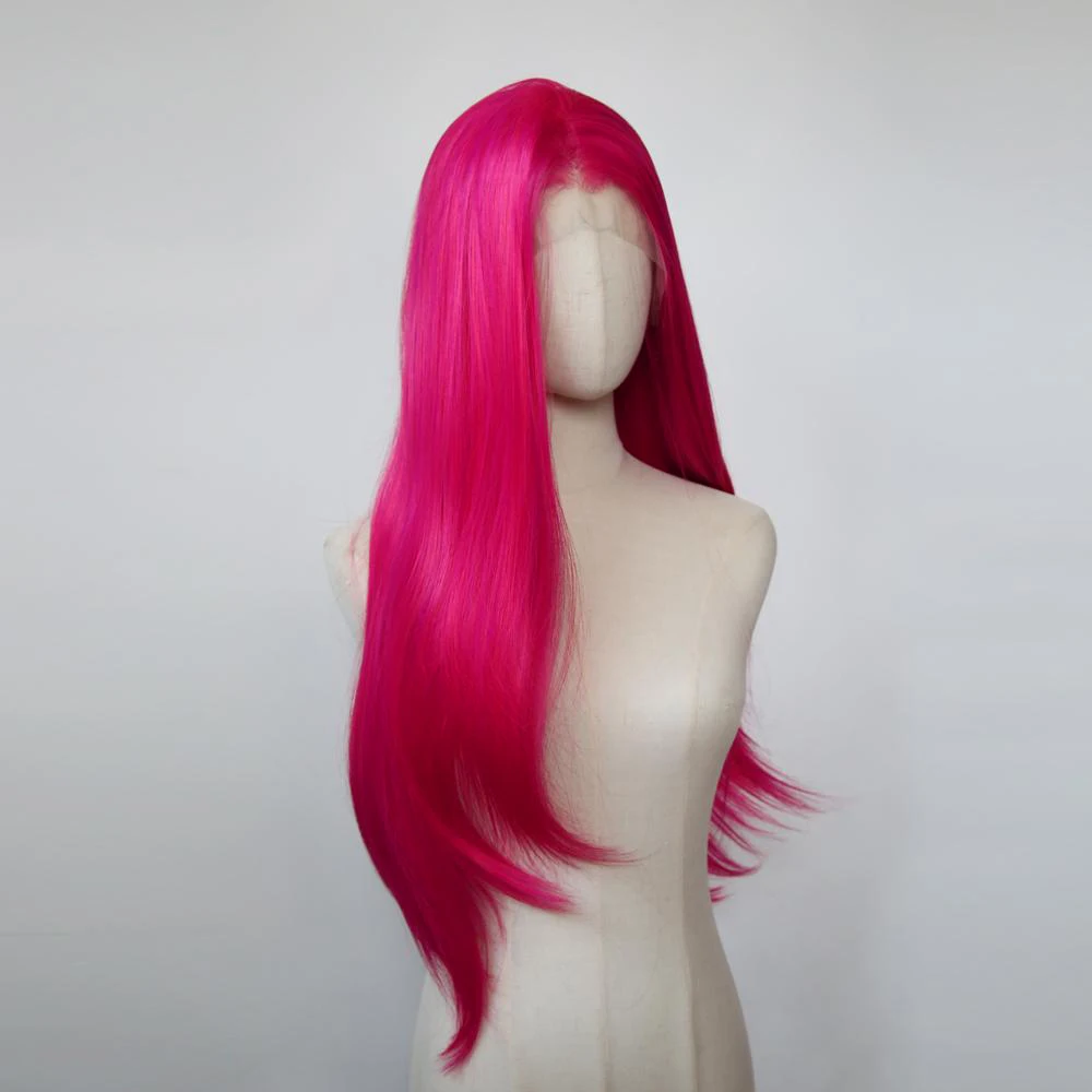 Pink Lace Front Wig for Women 26 Inch Long Straight 13*4 Lace Wigs High Quality Synthetic Lace Wigs Natural Looking for Cosplay