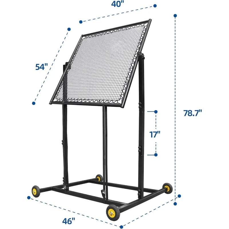 Portable Sports Bounce Back Net  Rebound Wall for Lacrosse, Baseball, Softball, Soccer, Football, Basketball, Volleyball, Tennis