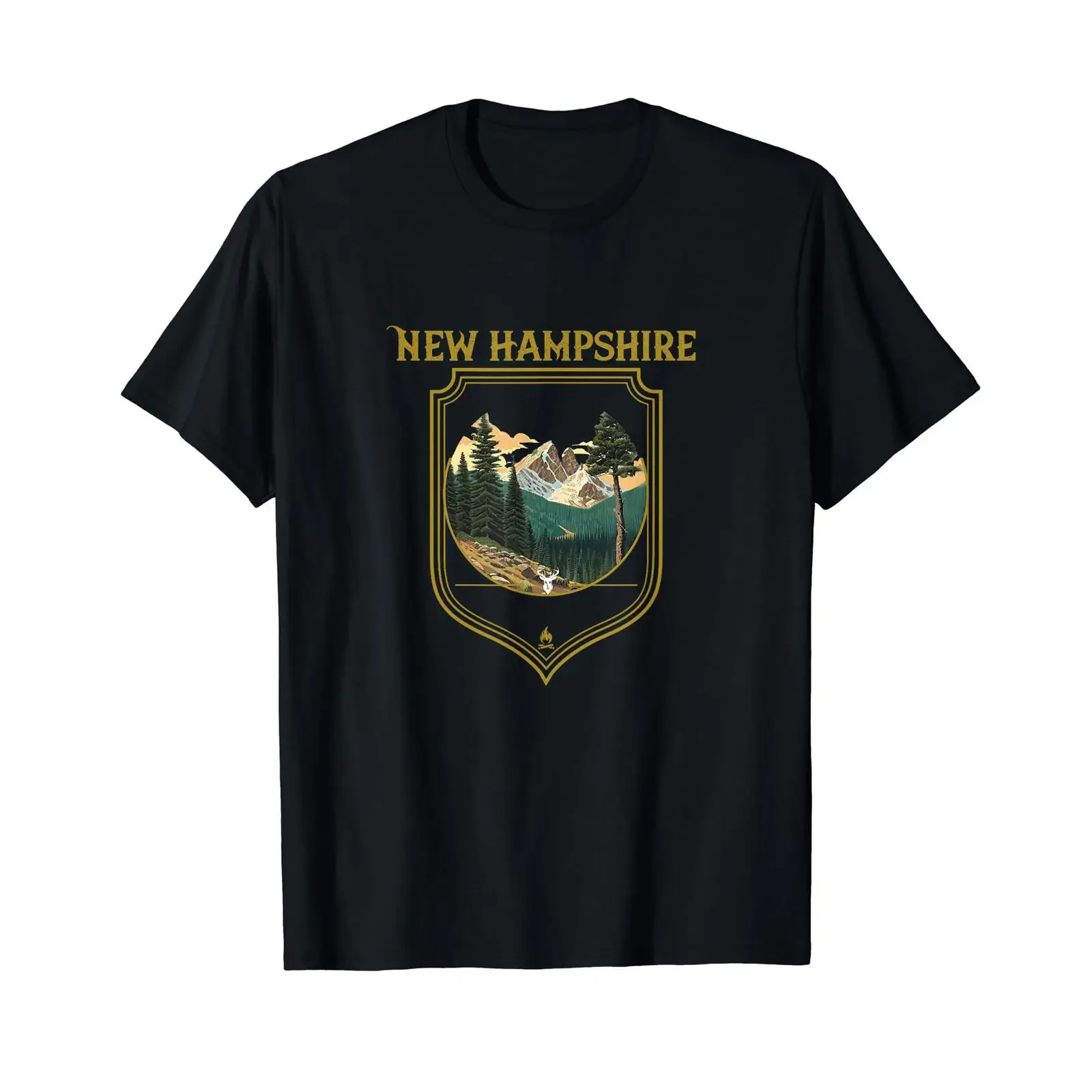 Souvenirbekleidung aus New Hampshire Wandern in T Shirt vintage Washed homme Top For Everyday Wear Stretched fashion Slightly