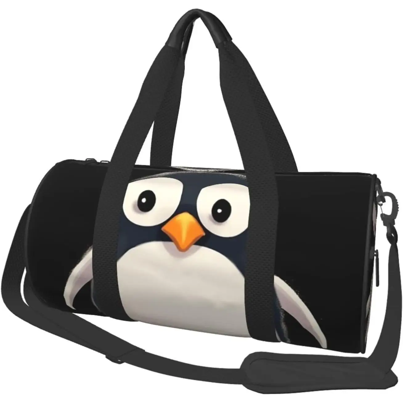 

Cute Penguin Travel Duffle Bag Carry On Weekender Overnight Bag Sport Gym Bag for Women Men Foldable Travel Duffle Round