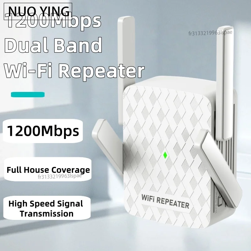Repetidor WiFi de 1200Mbps y 5Ghz, amplificador extensor WiFi de doble banda, amplificador de señal Wi-Fi de 2,4G y 5GHz, interfaz de red de largo alcance