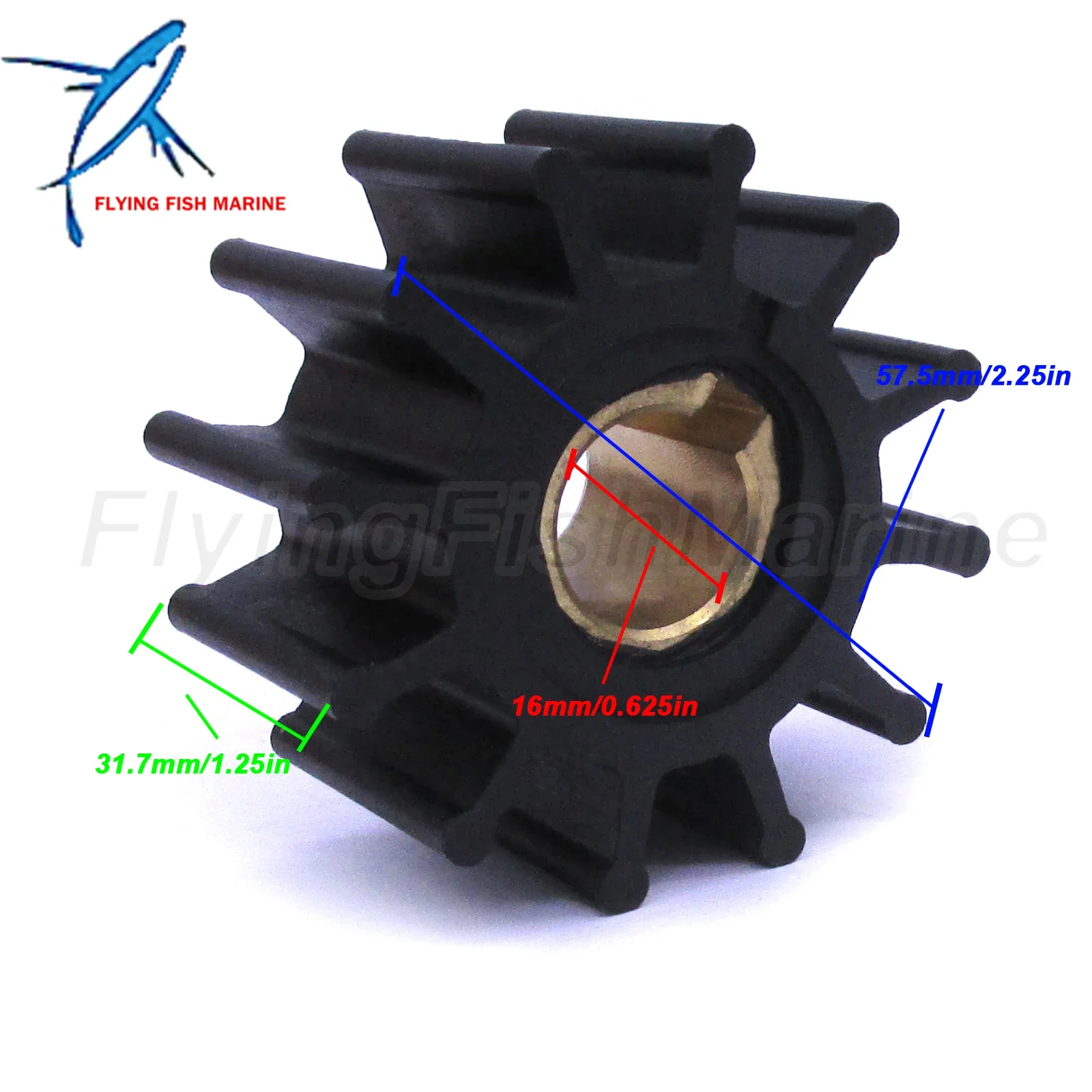 Flexible Water Pump Impeller 4568-0001 1427-0003 2877-0001 18-3075 for Jabsco /124310-46090/46090 for Yanmar /500108 for CEF