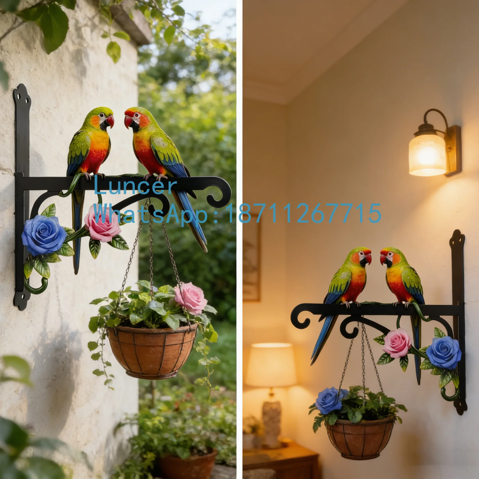

Hanging bracket courtyard anti-rust iron hook wind chime lantern hanger