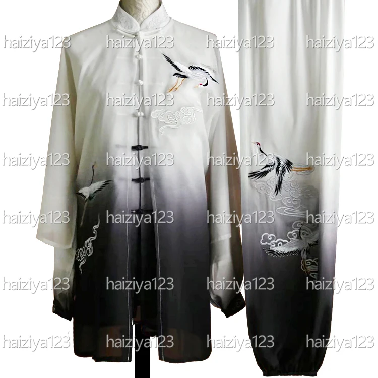 

Embroidered Tai chi clothing Martial arts suit taiji performance clothes wushu uniform for women men girl kids boy adults unisex