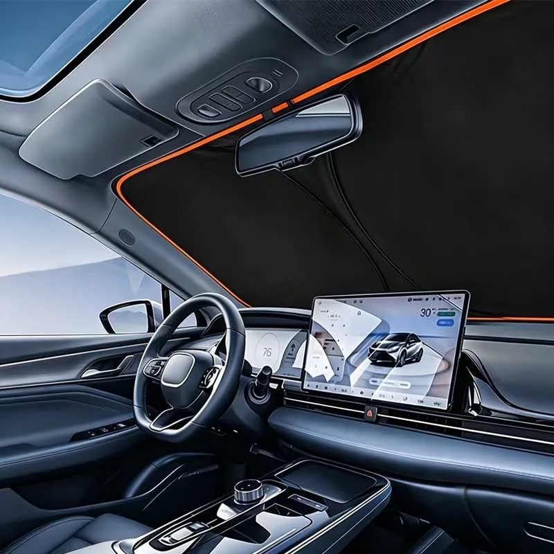 1pc Car Sun Protection, Heat Insulation, Sunshade, Front Curtain, Front Windshield, Car Shield, Car Sun Protection - view 2