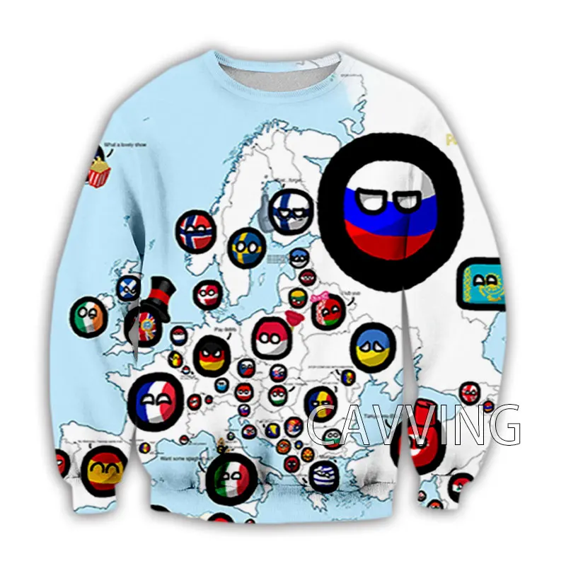 

CAVVING 3D Printed Countryball Polandballs Crewneck Sweatshirts Harajuku Styles Tops Long Sleeve Sweatshirts for Men/women