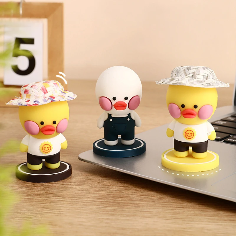 Cute Cartoon Animal Model Creative Duck Doll Ornaments DIY Home Decoration Desktop Small Ornaments Miniature Figurine Gifts