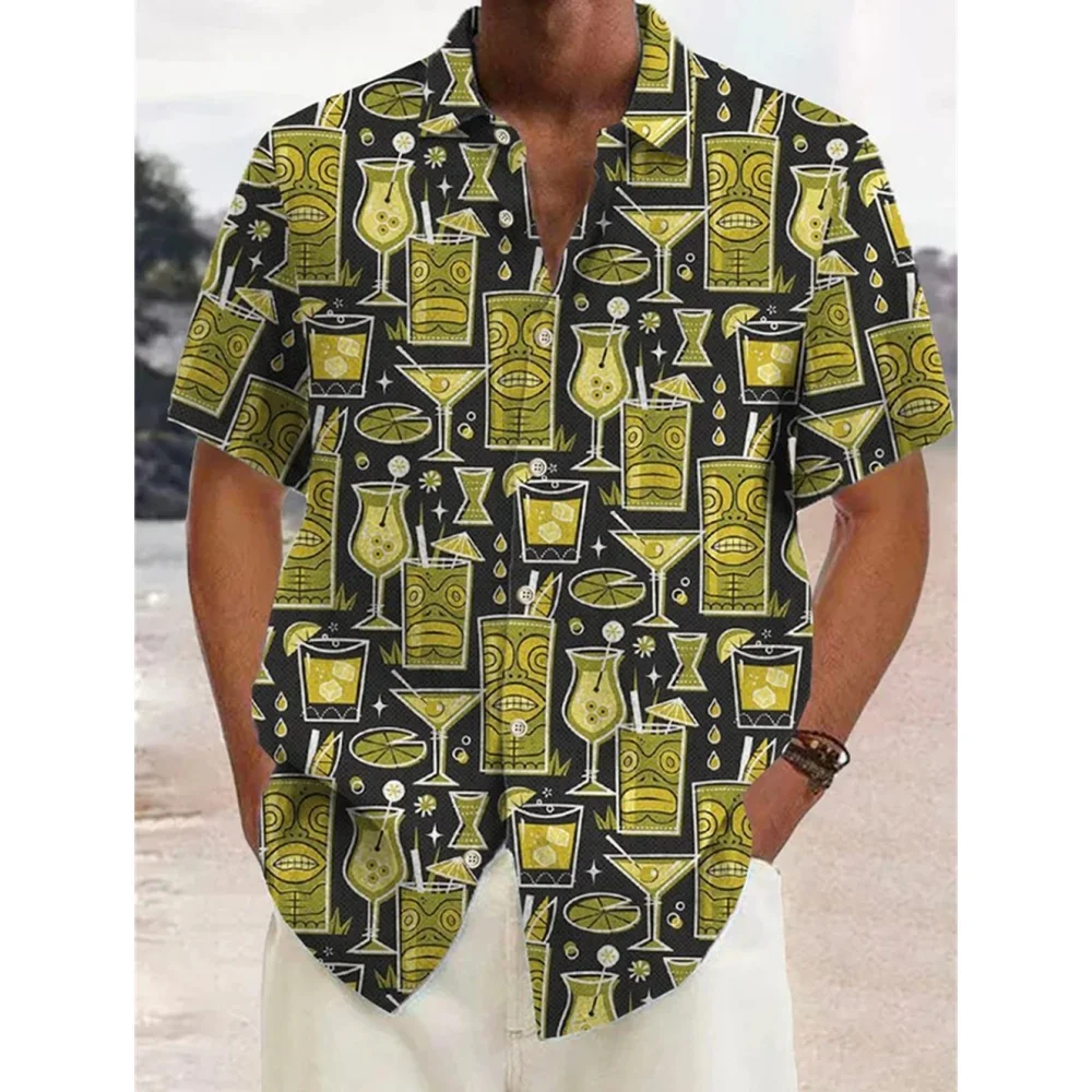 

Men's Shirt Summer Casual Fashion Short Sleeved Shirt For Men Loose Breathable Hawaiian Shirt Man Casual Men's Clothing Top