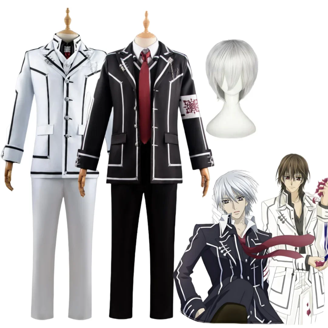 Anime Vampire Knight Kiryu Zero Clan Kaname Cosplay Costume Wig Sets