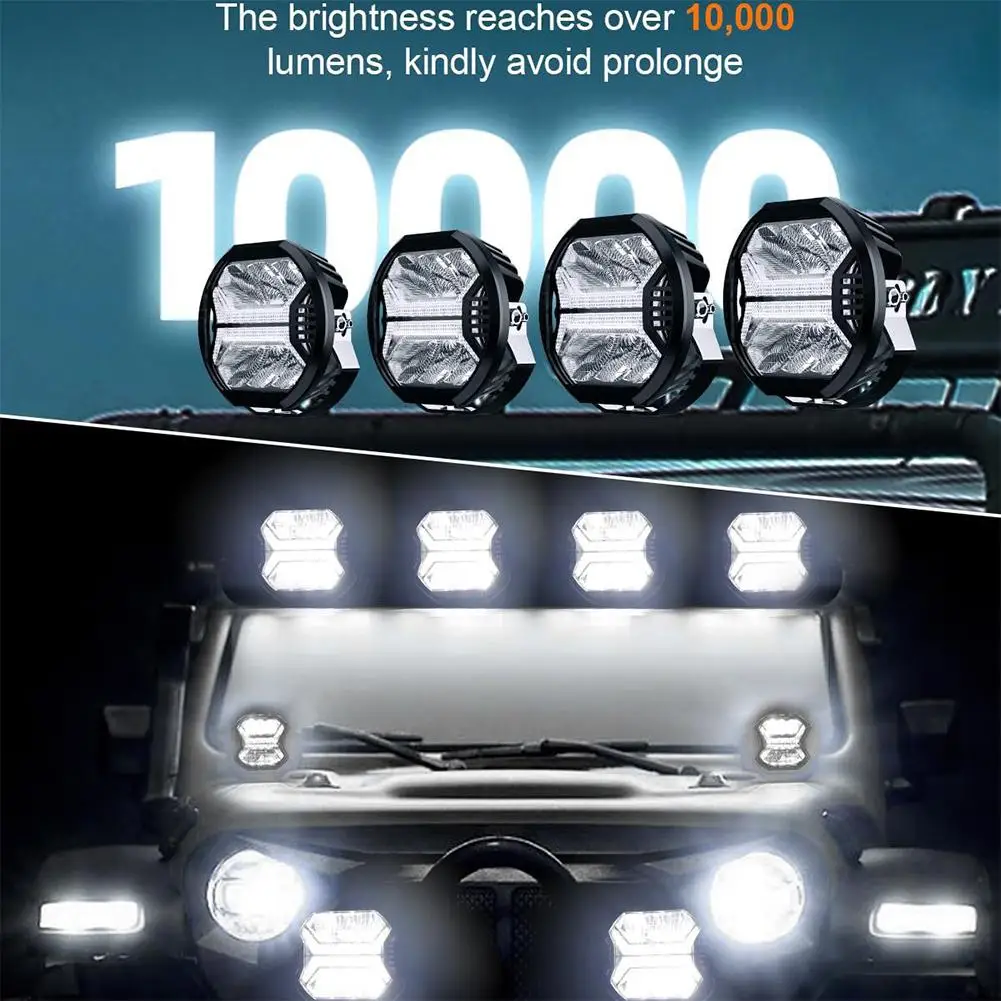 

Emark одобренный автомобильный светодиодный рабочий свет, янтарный DRL, противотуманный фонарь для автомобиля, внедорожника, грузовика, 4x4, лодки, ATV Barra Spotlight U5C6