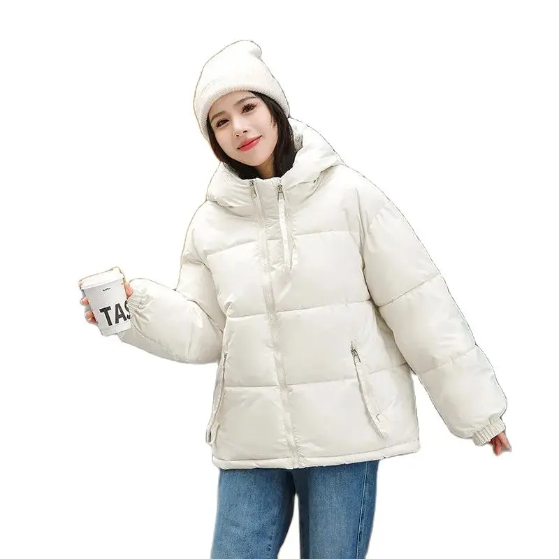 Fashion Cotton Suit Women's 2023 Winter New Korean Soft Girl Cotton Suit Thickened Hooded Short Loose Bread Suit Coat