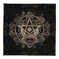 Altar Cloth Crystal Pendulum Crescent Moon Astrology Artifact Card Pad Aura Pentagram Tarot  Tablecloth