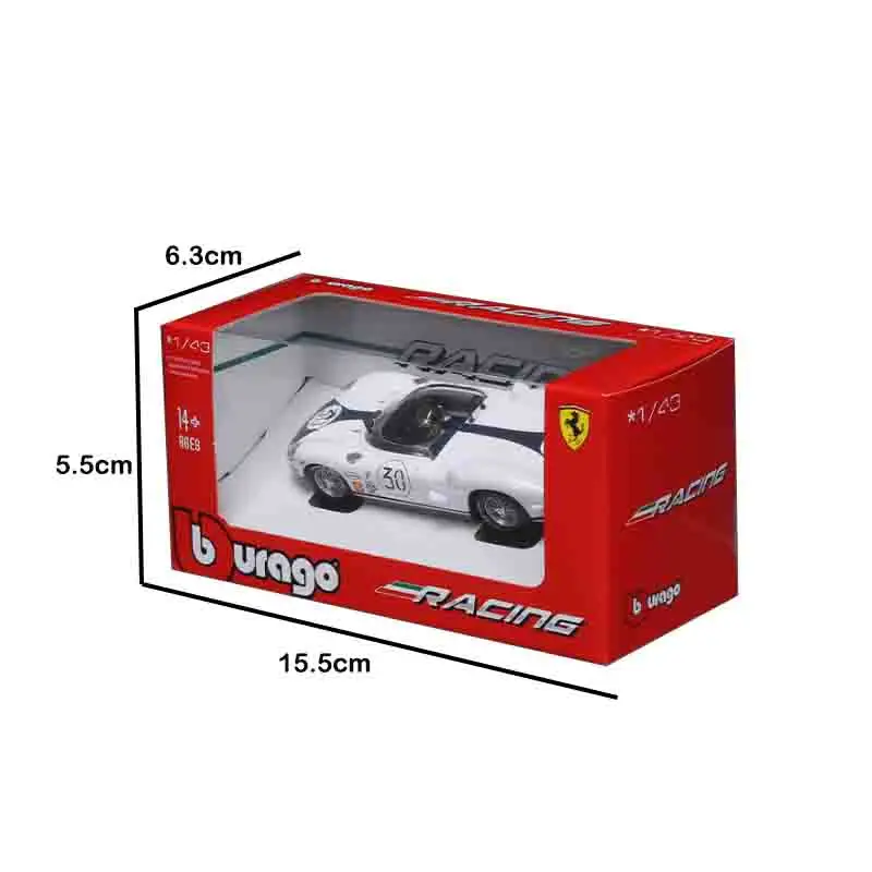 

Bburago 1:43 Ferrari 330 P 1965 Себринг 12H Tribute # 30 AIT Expo 2024, эксклюзивная ограниченная серия, рождественский подарок для фанатов