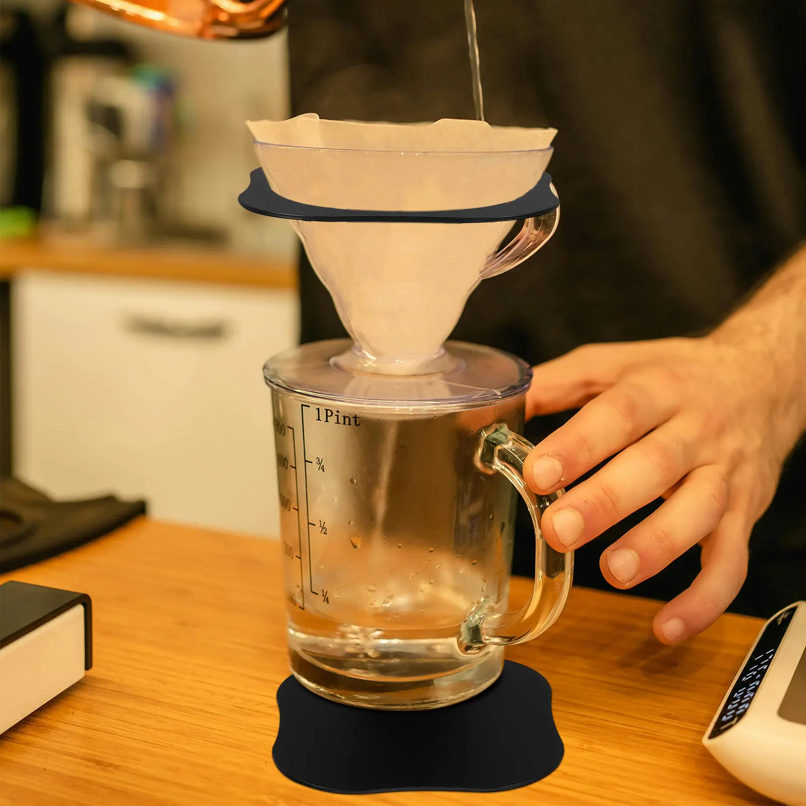 

Iron Coffee Drip Stand Metal Filter Holder Black for Pour-Over Drip Coffee Filter Basket Kitchen Use Coffee-Making Tools