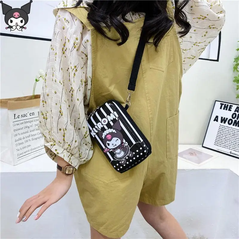 

Sanrios Hello Kittys Kuromi New Kids Hard Shell Messenger Bag Cartoon Anime Box Bag Girl Go Out Casual Bag Festival Gift