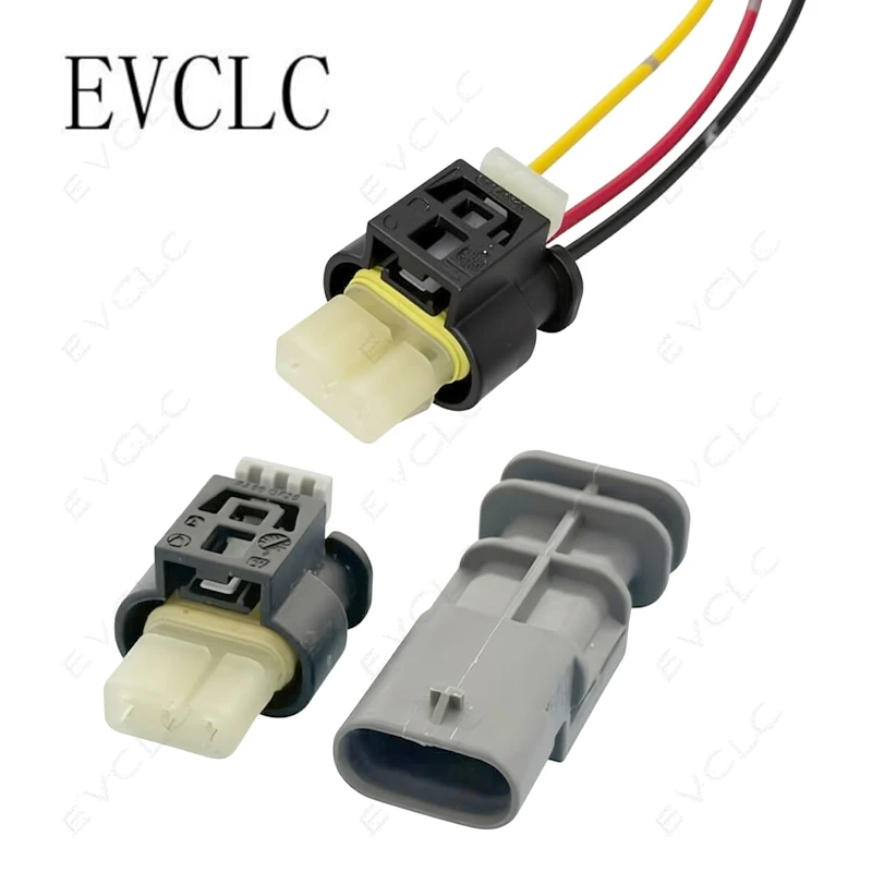 1 Set 3-Pin Car Wiring Harness Connector 805-121-522 / 2-1718644-1 for Mercedes-Benz & Audi Crankshaft Position Sensor Plug