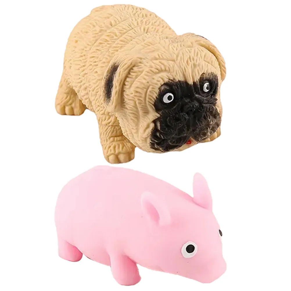 

2 шт. Мягкие эластичные игрушки-антистресс в форме мультяшных животных из TPR для детей, компактные, растягивающиеся, забавные, для домашнего использования, небольшие, для вечеринок