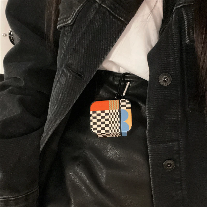 غلاف سماعات أذن من الجلد ماركة إنس لأجهزة AirPods Pro Retro حافظة سماعات رأس مزودة بخياطة لأجهزة AirPods 2/3 غطاء حماية لسماعات الرأس