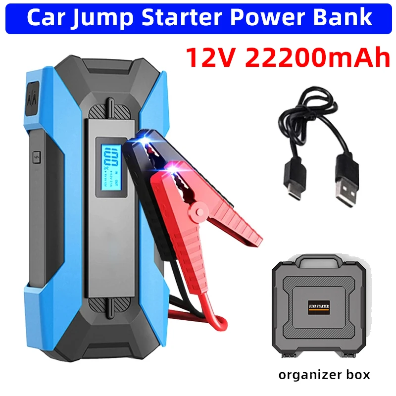 

Car Jump Starter 1200A Starting Device Power Bank Emergency Car Battery 12V 22200mAh Booster Charger For Petrol Diesel Car