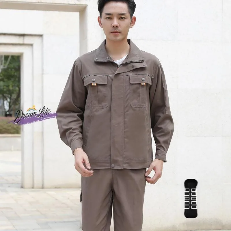 

Pure Cotton Workwear Men's Set Worn Resistant Labor Protection Upper W Weld Full Cotton id Labor Men...