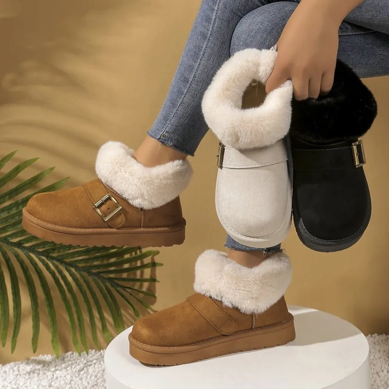 おしゃれで多用途な厚底スノーブーツ レディース 秋冬新作 ソフトソール カジュアル 快適 暖かい綿靴