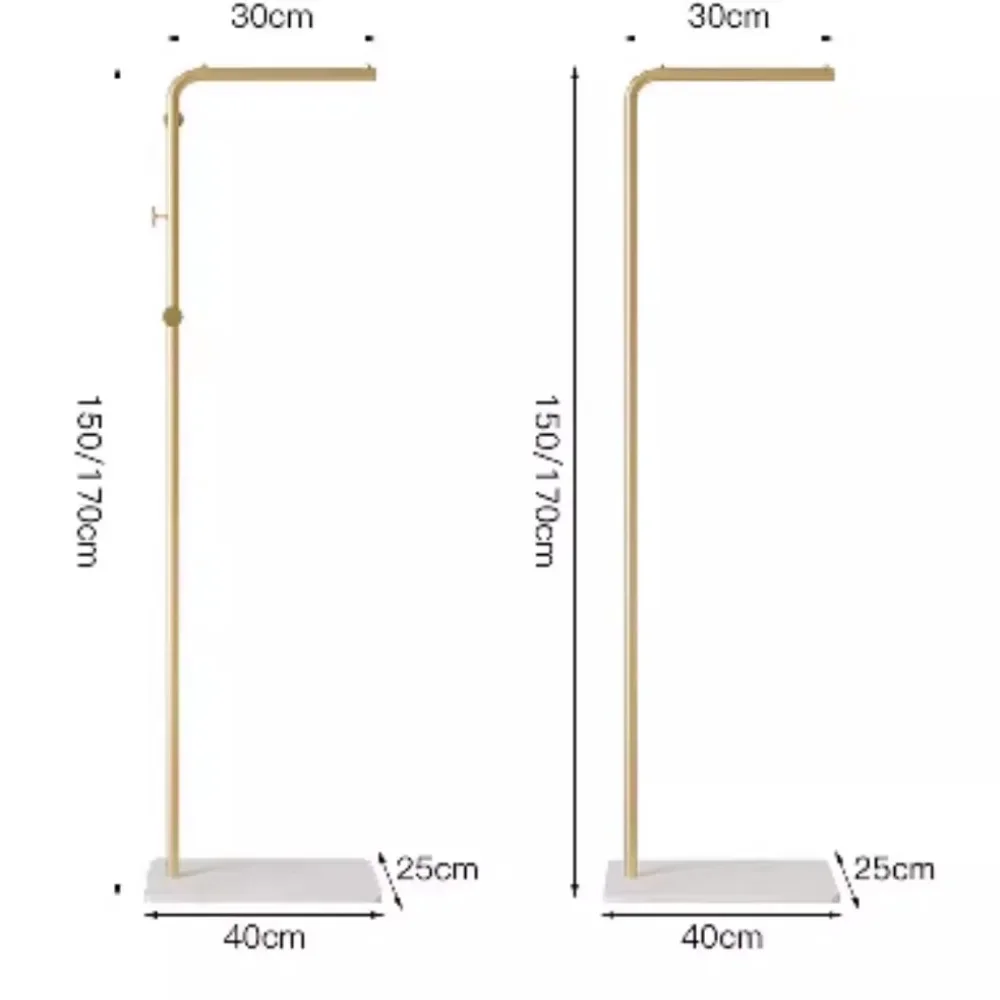 

Simple Coat Rack Floor Standing Bedroom Practical Household Storage Rack Light Luxury Modern Single Rod Style Clothing Hat Shelf