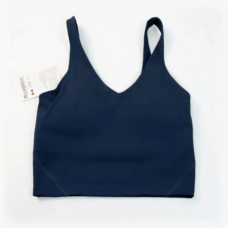 Yoga Clothing Nylon Women's Sports Vest U-shaped bra Bright Back Bra Fitness Jogging Lined with Chest Cup