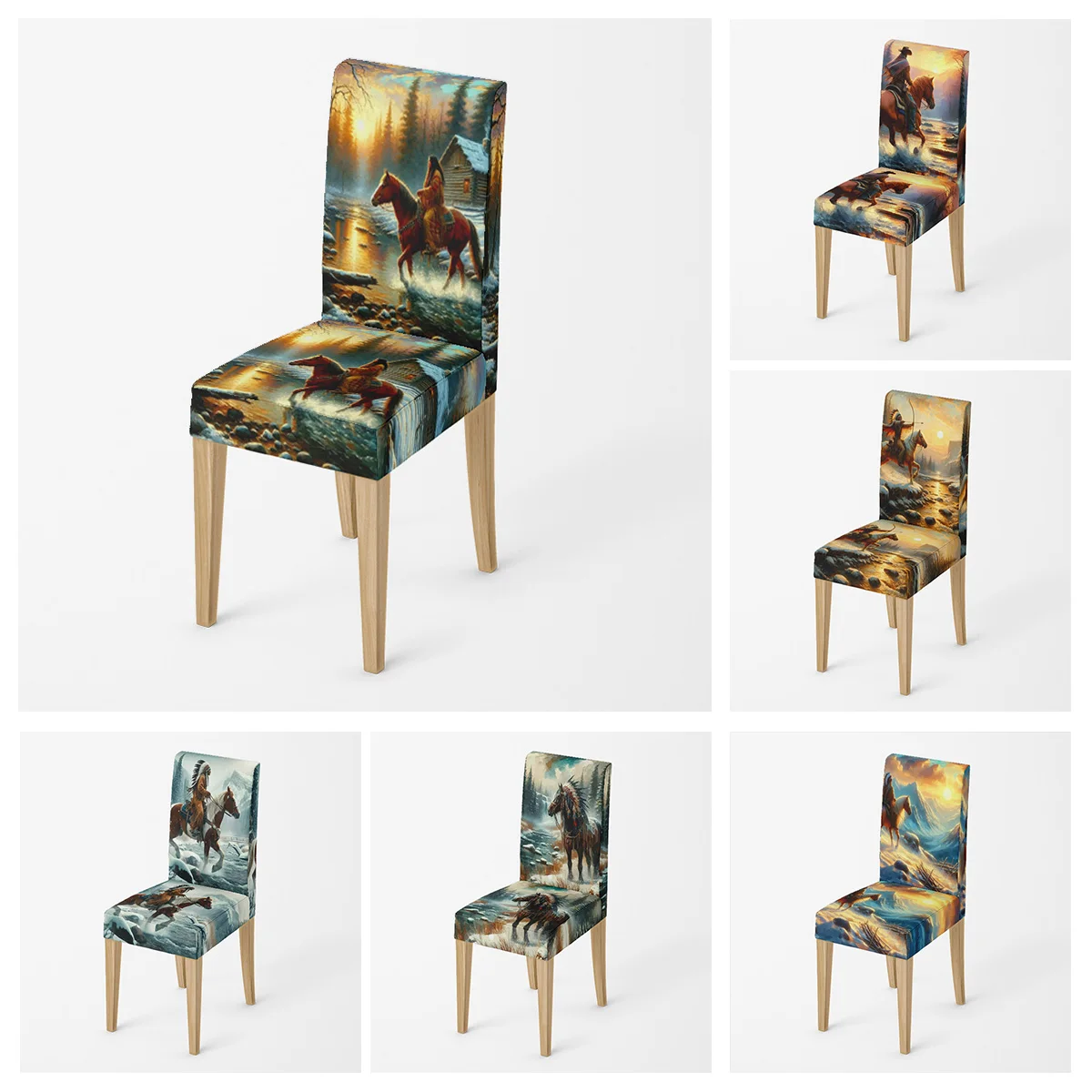 

Home chair Covers kitchen adjustable dining elastic fabric chairs cover wedding Desk stretch back ancient Egypt pharaoh retro