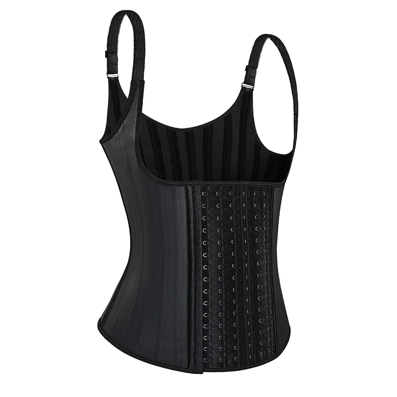 

Plus Size Latex Corset Women 25 Steel Bone Removable Shoulder Straps Belt Body Shaper Waist Shaper Waist Trainer Vest Shapers
