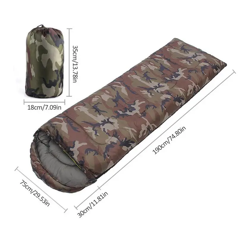 Outdoor Sleeping Bag Ultralight Winter Cotton Sleeping Bag Warmth Single Person Sleeping Bag Envelope Camping Sleeping Bags