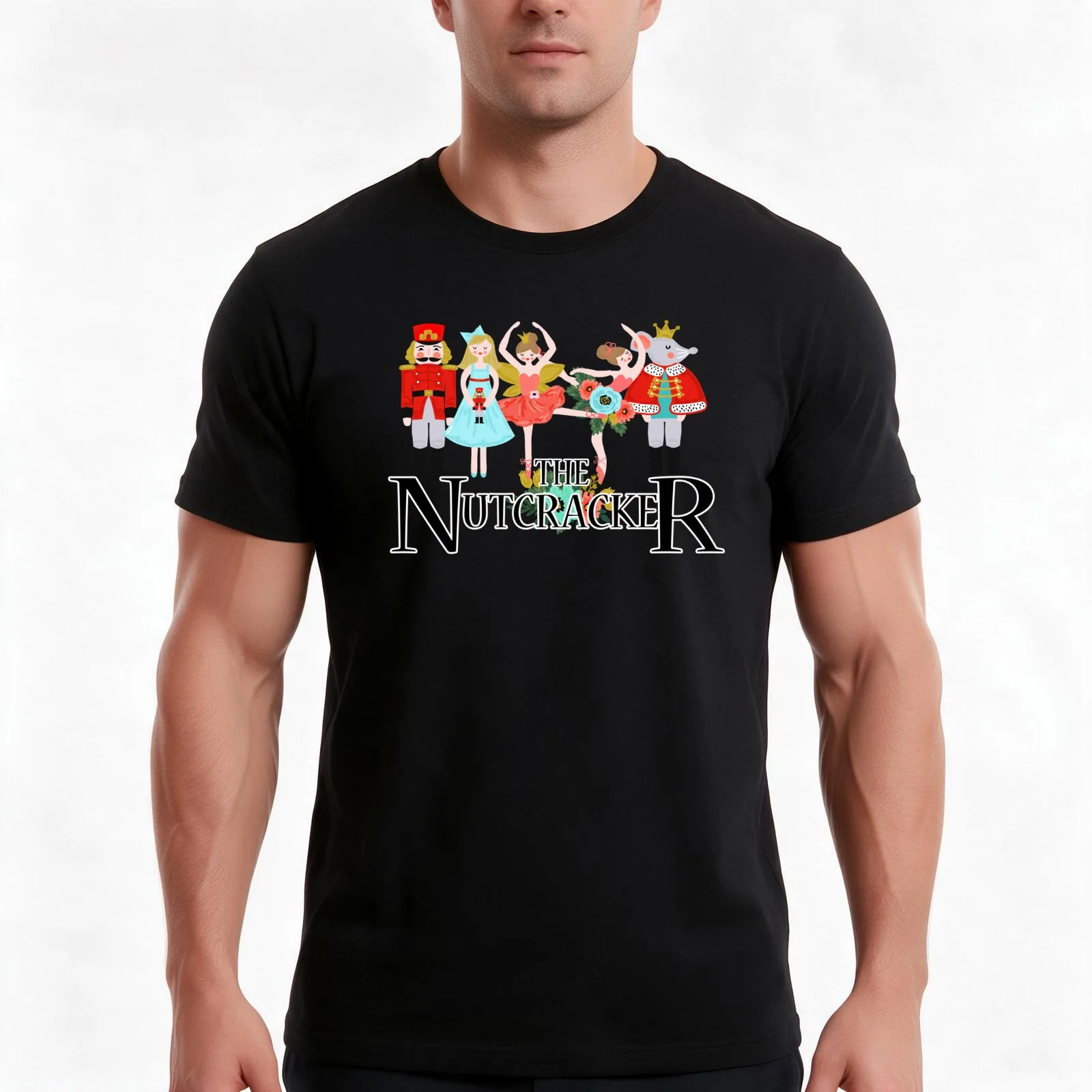 The Nutcracker T-Shirt, Summer Casual Cotton Tee, Oversized Streetwear Tops, Vintage Graphic Print, Loose Fit Short Sleeve