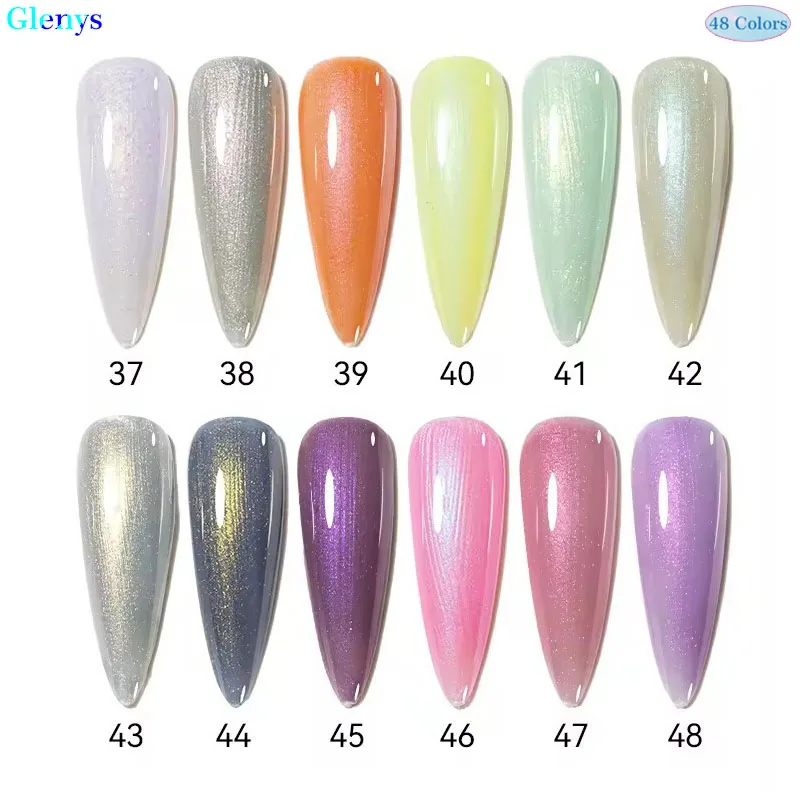 Glenys 48 Farben * 15 ml Dream Shell Nagellack Gel Net Red Beliebtes Immersionsgel Nagelgeschäft Essential Nail Art Lackset