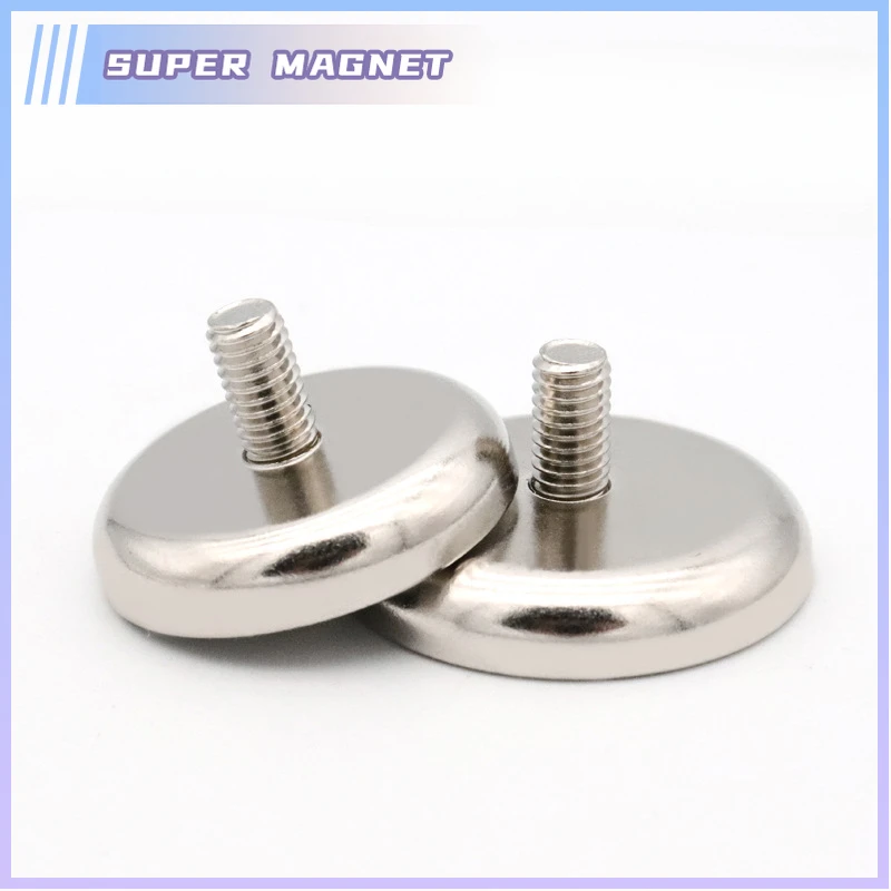 Neodymium Shallow Pot Magnets with Internal Thread Hole Have A Threaded Stem Be Used for Every Kind of Tapped Screws Dia  8-90mm