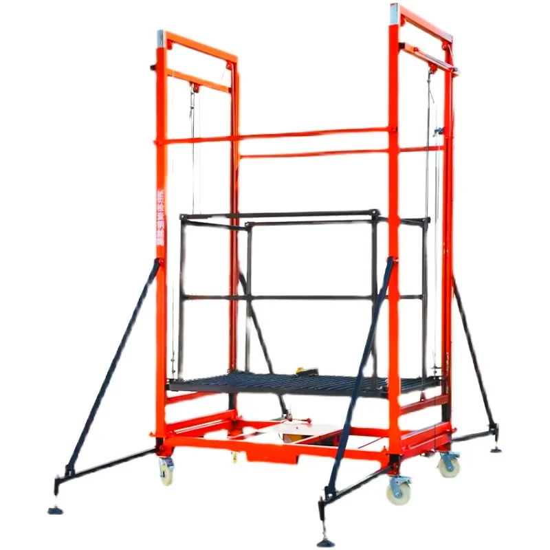 

Self-propelled hydraulic electric scaffold lift platform