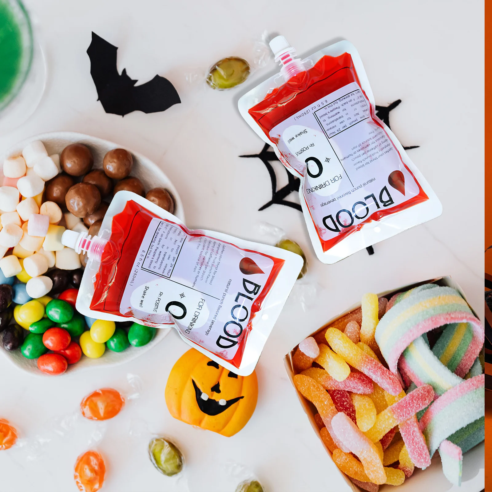 10 pçs saco de plástico premium durável leve 150ml sem gancho funil festa de halloween festival prop armazenamento de sangue