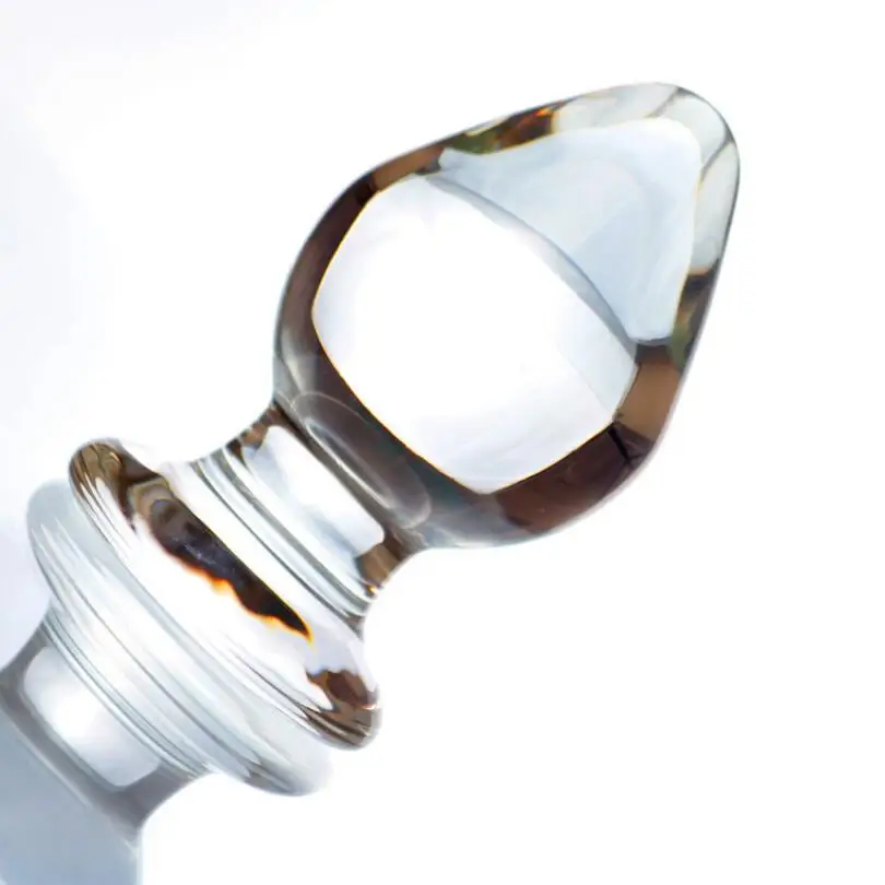 Anal Plugs Large 6CM Glass Transparent Vaginal Dilation Masturbator