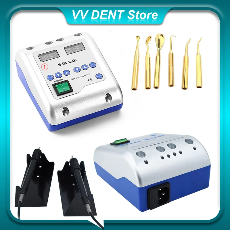 

Новый электрический нож для воска SJK Dental Lab, безопасный восковой станок, лабораторный нагревательный станок, карандаш для резьбы с 6 наконечниками, 2 ручки, карандаши, лабораторные инструменты