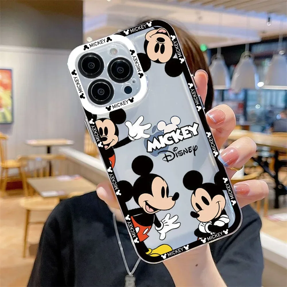 Mode ist Hot Mickeys Minnies Maus Handy hülle für iPhone 15 14 13 12 11 Mini Pro Max x xr xs se 6 6s 7 8 plustran sparent
