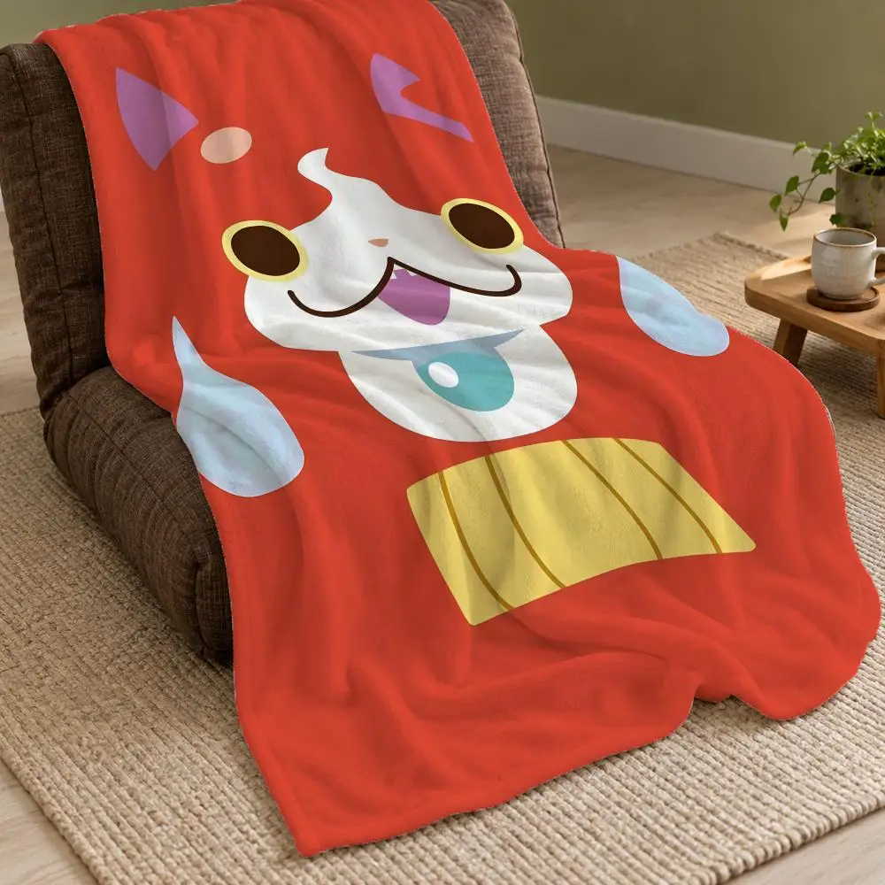Yo Kai Watch Throw Double Sided Flannel Throw Blanket Soft Warm Washable Home Decor
