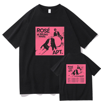 ROSÉ Bruno Mars APT 2024 Tshirts Fashion Men/women Clothing Unisex Cotton Short Sleeve Tops Graphic TShirt Vintage Clothes