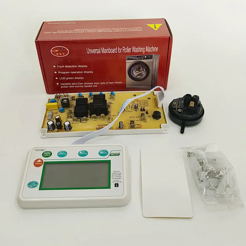 

SXY3388 Universal Control Board Series Excited Drum Washing Machine Modified PCB Advanced Luminous LCD Display