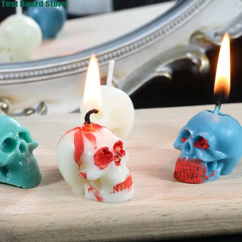 1Pce Gothic style mini skull resin silicone mold 3D skull resin bracelet clay candle wax casting party supplies home decoration