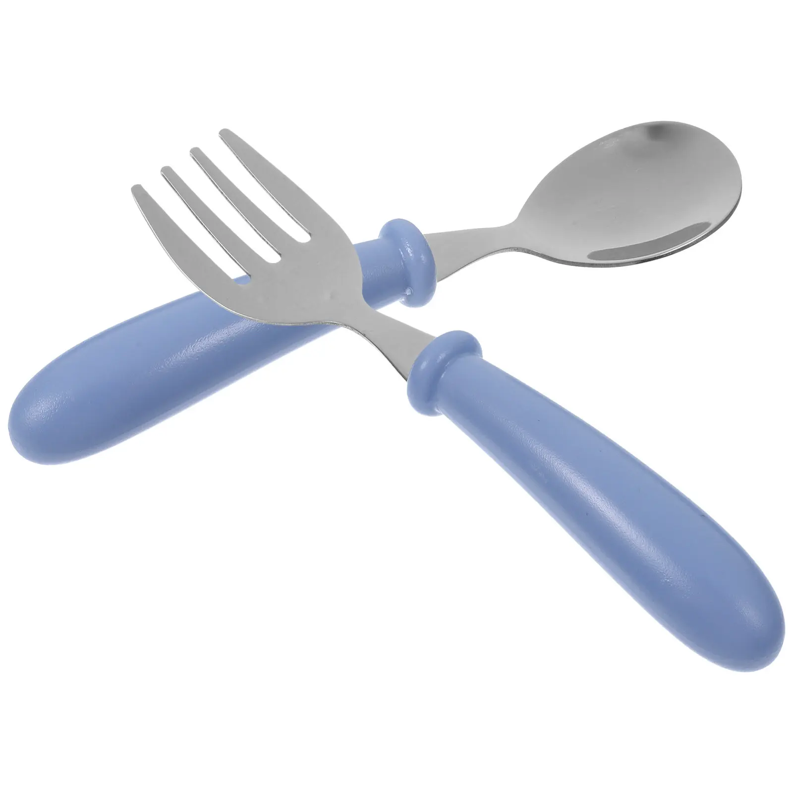 

Набор из 1 предмета: детский комплект ложки и вилки из нержавеющей стали и полипропилена, удобный для захвата, компактный, портативный, с коробкой для хранения, идеально подходит для кормления малышей.