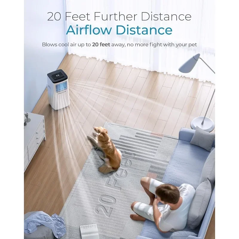 Fiogohumi-ポータブルエアコン,統合された除湿ファン,タイマーとリモコン,窓取り付けキット