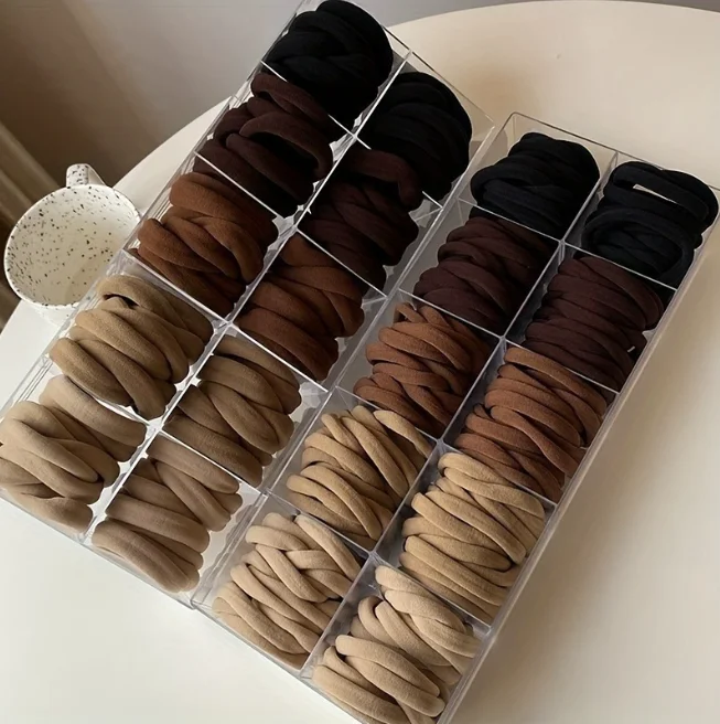 Black 4cm Hair Band with Seamless Design And Towel Loop High-Elasticity Rubber Band for Hair Styling Suitable for Schoolgirls