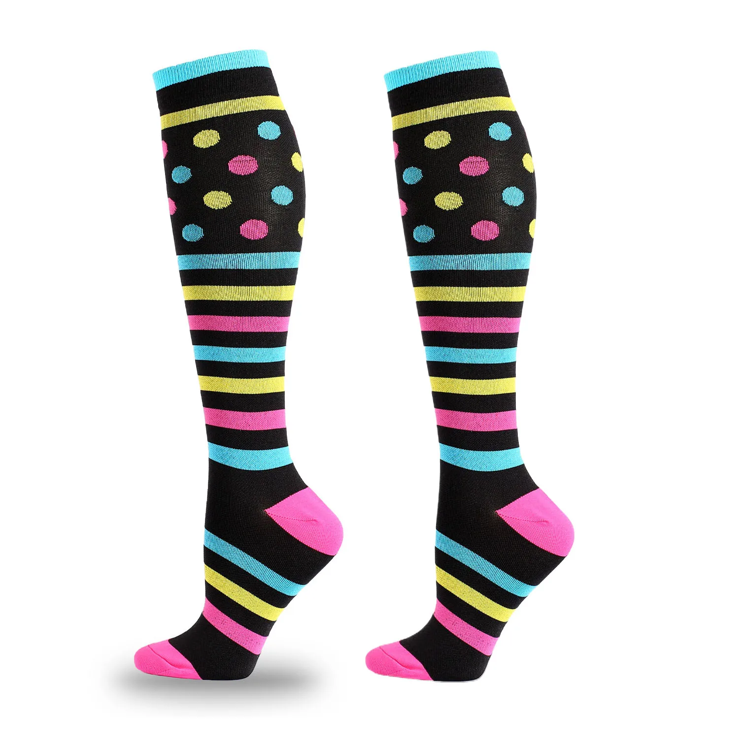 1/6Pairs  Compression Running Socks for Men Women Anti Fatigue Socks for Cycling Exercise