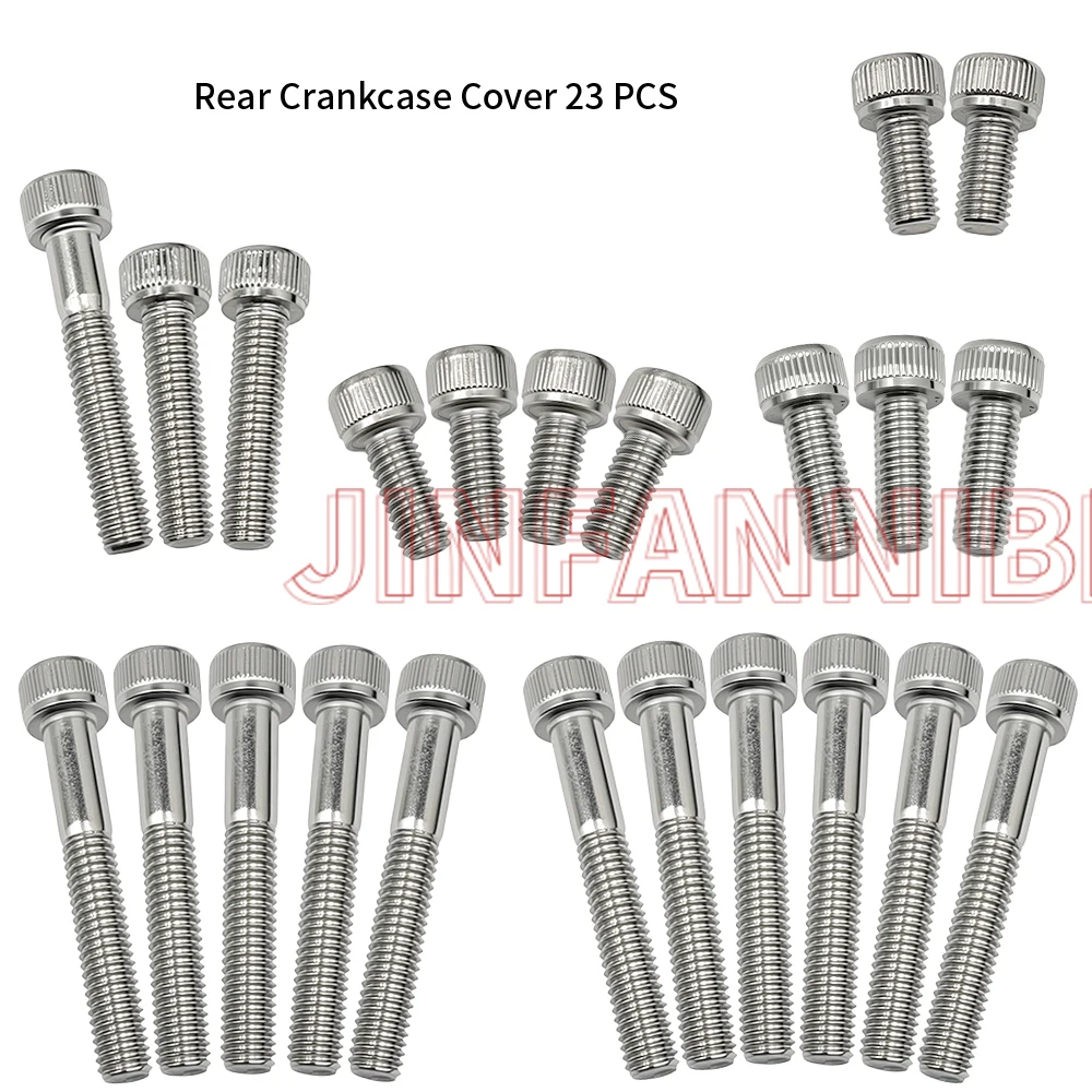 For Harley Touring Road King 2007-2010 2011 2012 2013 2014 2015 2016 Stainless Steel Engine Bolt Screw Kit Set